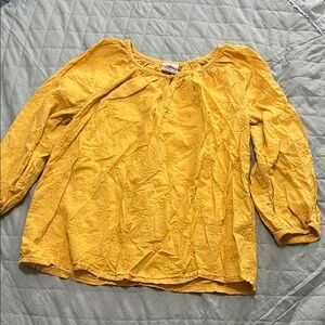 St. John's Bay Mustard Yellow Blouse size medium